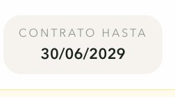 Tarjeta Contrato hasta 30/06/2029